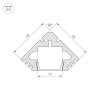 Профиль Arlight PDS45-T-3000 ANOD 018961