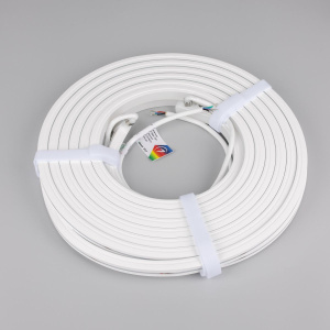 Светодиодная лента герметичная Arlight MOONLIGHT-PRO-TOP-X336-13x12mm 24V RGBW-Day (12 W/m, IP67, 10m, wire x2) (Вывод боковой) 055311