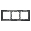 Рамка на 3 поста Voltum S70 VLS110307 (графит, стекло)