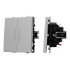 Выключатель звонковый 2 кл подсветка софт-тач никель Arlight SWT-MKR2-SFPL-L-IS (250V, 10A) 061788(2)