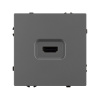 Механизм HDMI розетки Arlight SCT-NOBE-MHD1-SFPL-GR (Серый базальт) 061844