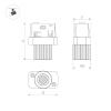 Трековый магнитный светильник Arlight MAG-ORIENT-BABY-R22-2W Warm3000 (BK, 24 deg, 48V) 043296