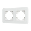 Рамка на 2 поста стеклянная Arlight FRM-OMALI-GS-2-WH 049692