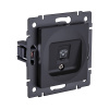 Розетка Ethernet RJ45 Cat.6, черный матовый Kollinger REA-018BM для Aspekt, Eleganz, Reflex