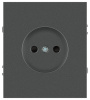 Розетка Эра Arktik 16-2106-06 без заземления 2P 16А-250В графит Б0071678