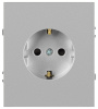 Розетка Эра Arktik 16-2102-03 с заземлением 2P+E Schuko со шторками 16А-250В алюминий Б0070426