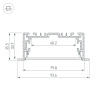 Алюминиевый профиль с экраном Arlight S2-Linia94-F-2500 Anod+Opal 021178(1)