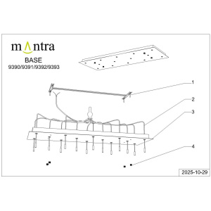 Основание потолочное 14L Mantra Modular Light Florones 9393
