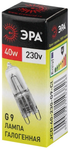 Лампа галогенная Эра G9 40W 3000K G9-JCD-40-230V-CL C0027378