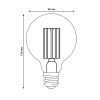 Лампа светодиодная филаментная Uniel LED-G95-5W/3000K/E27/CL GLY01TR UL-00011942