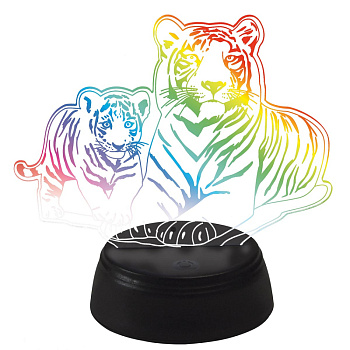 Настольная лампа Uniel ULI-M508 RGB/3AA TIGER FAMILY/BLACK UL-00008403