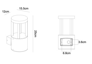 Уличный настенный светильник Arte Lamp Carcassa A4666AL-1BK