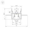 Профиль с экраном Arlight STRETCH-CEIL-CENTER-S-1000 044273