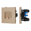Механизм компьютерной розетки двойной Arlight SCT-TENDO-MPC2-PL-GD (RJ-45, CAT6) 054103