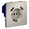 Розетка с USB, А+А Voltum S70 VLS040403 (кашемир)