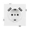 Механизм розетки с USB зарядкой Arlight SCT-TENDO-MUAA-SFPL-WH (230V, 16A) 054606