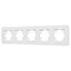Рамка на 5 постов стеклянная Arlight FRM-OMALI-GS-5-WH 049704