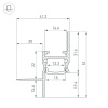 Алюминиевый профиль Arlight СEIL-S14-SHADOW-T-3000 BLACK 045555