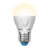 Лампа светодиодная (UL-00002420) Uniel E27 7W 3000K матовая LED-G45 7W/WW/E27/FR PLP01WH
