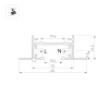 Шинопровод Arlight LGD-2TR-TRACK-F-1000-WH-M (C) 038670