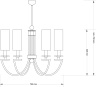 Подвесная люстра Kutek Lea LEA-ZW-4(BN/A)