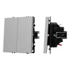 Выключатель управления шторами 2 кл софт-тач никель Arlight SWT-MKR2-SFPL-IS (250V, 10A) 059435(1)