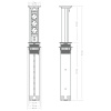 Блок розеток 105J (3 секции и 2 USB) Mebax 00-00000823