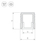 Профиль Arlight SL-MINI-8-2000 ANOD 019322