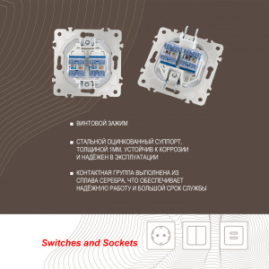 Розетка двойная RJ45 Arte Milano 203.45-2.white