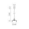 Подвес скрытый тип D к шинопроводу 5040xx-(F)/(R) 1,5 м Quattro Lightstar 504177-FR2