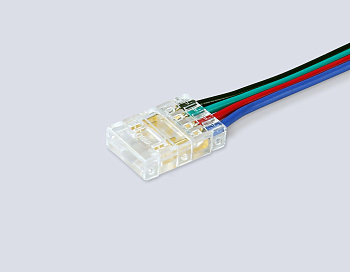 Соединитель гибкий двухсторонний Ambrella Light Illumination COB RGB 12/24V для лент 10mm (4 конт.) (5шт. в комплекте) GS7921