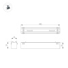 Трековый магнитный светильник Arlight MAG-VIBE-FLAT-L485-24W Day4000 (WH, 100 deg, 48V) 044440