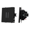 Механизм звонкового выключателя двухклавишный Arlight LED SWT-NOBE-MKR2-SFPL-L-BK (230V, 10A) (Черный оникс) 061742(1)