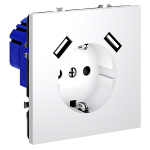 Розетка с USB Voltum S70 VLS040402 (белый матовый)