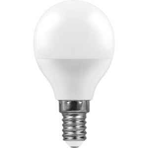 Лампа светодиодная Feron E14 7W 6400K Свеча Матовая LB-97 25477