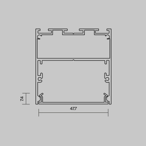 Рассеиватель для профиля 50×50 Чёрный, 2 м Maytoni Led Strip ALM-5050T-B-DF-2M 642048
