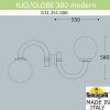 Уличный настенный светильник Fumagalli Globe modern G31.251.000.AZE27