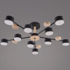 Люстра на штанге Reluce 03758-0.3-10 BK+WOOD GX53