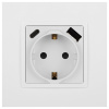 Розетка со шторками с USB type-A+C Эра Elegance 14-4108-01 Б0067736
