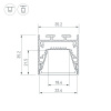 Профиль Arlight LINE-3535-TRAY-3000 BLACK (Алюминий) 062196