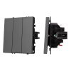 Выключатель 3 кл софт-тач серый базальт Arlight SWT-MK03-SFPL-GR (250V, 10A) 061799(1)