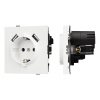Механизм розетки с USB зарядкой Arlight SCT-TENDO-MUAA-SFPL-WH (230V, 16A) 054606