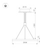 Подвесной светильник Arlight SP-CONGO-CAN-1-R600-36W Day4000 (BK, 120 deg, 230V) 046234