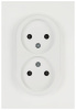 Розетка Эра Arktik 16-2107-08 без заземления двойная 2X2P 16А-250В белый матовый Б0071688