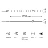 Светодиодная лента Gauss 12В 5050 8Вт/м 3000K 5м IP20 BT024