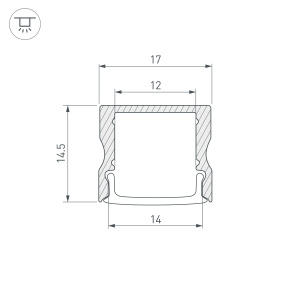 Алюминиевый профиль Arlight LINE-1715-2000 WHITE 044259(1)