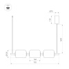 Подвесной светильник Arlight SP-CARAMELA-HANG-L720-12W Warm2700 (BK, 360 deg, 230V) (IP20, Натуральный шелк) 056885