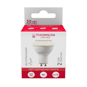 Лампа светодиодная Thomson GU10 4W 3000K TH-B2103