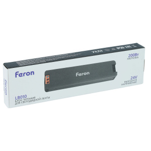 Трансформатор для светодиодной ленты Feron LB010 200W 24V IP20 53148