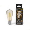 Светодиодная филаментная лампа Gauss Filament E27 6W 2400K 102802006-D